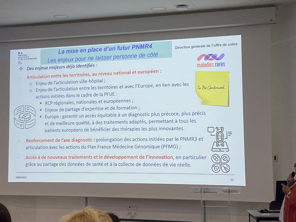 🔴 Journée de la plateforme d’expertise #MaladiesRares @RareParisSaclay : Anne Sophie Lapointe #DGOS @Sante_Gouv, revient sur les actions menées par la plateforme, les labellisations des #CRMR #CCMR 2023, les enjeux identifiées du #PNMR4 !