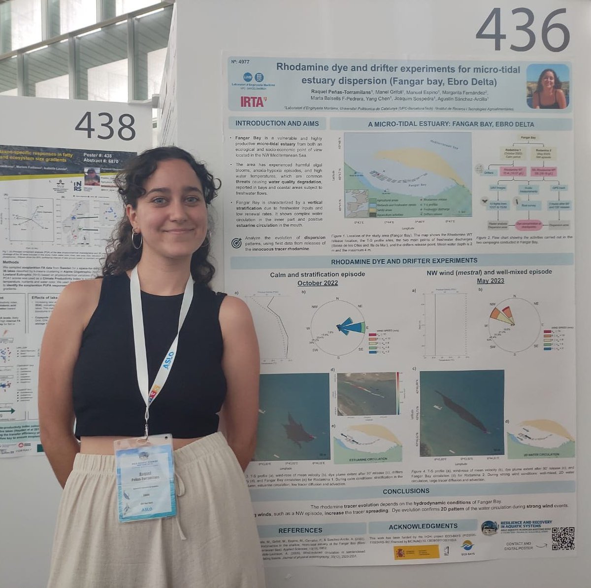 This week I've presented a poster with the first results of the rhodamine dye dispersion experiments in Fangar Bay at #ASLO23 #ASLO2023 🌊 Thanks for stopping by!