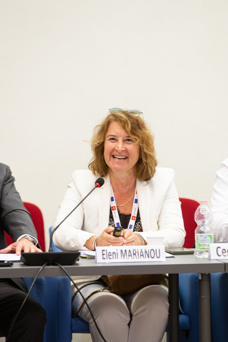 Secretary General Eleni Marianou presents the upcoming action plan of <a href="/CPMR_Europe/">CPMR</a>, as our association is starting to adopt policy positions &amp; principles for the future of EU policies: How can we meet the aspirations of our Regions with the available funds? #CPMR2023