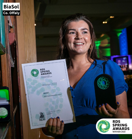Midlands Winners at 2023 @TheRDS Agriculture and Forestry awards Congrats to @BiaSolFoods Offaly who won the Sustainable Rural Innovation Award. Fior Bhia Farm Portlaoise won a Special Commendation Sustainable farming Award. @feigherysfarm Offaly were shortlisted as a start up