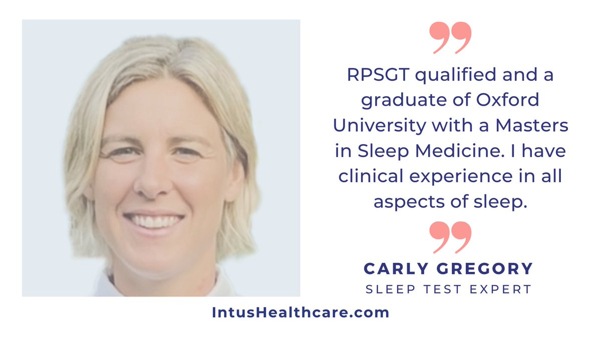 IntusHealthcare's tweet image. Carly is one of our sleep technicians at Intus; she analyses your sleep test data to create a detailed sleep report.

Considering taking a sleep test? Take our free online Sleep Apnoea risk test today -intus.pro/3QmOOwh

#SleepApnoea #SleepTest
