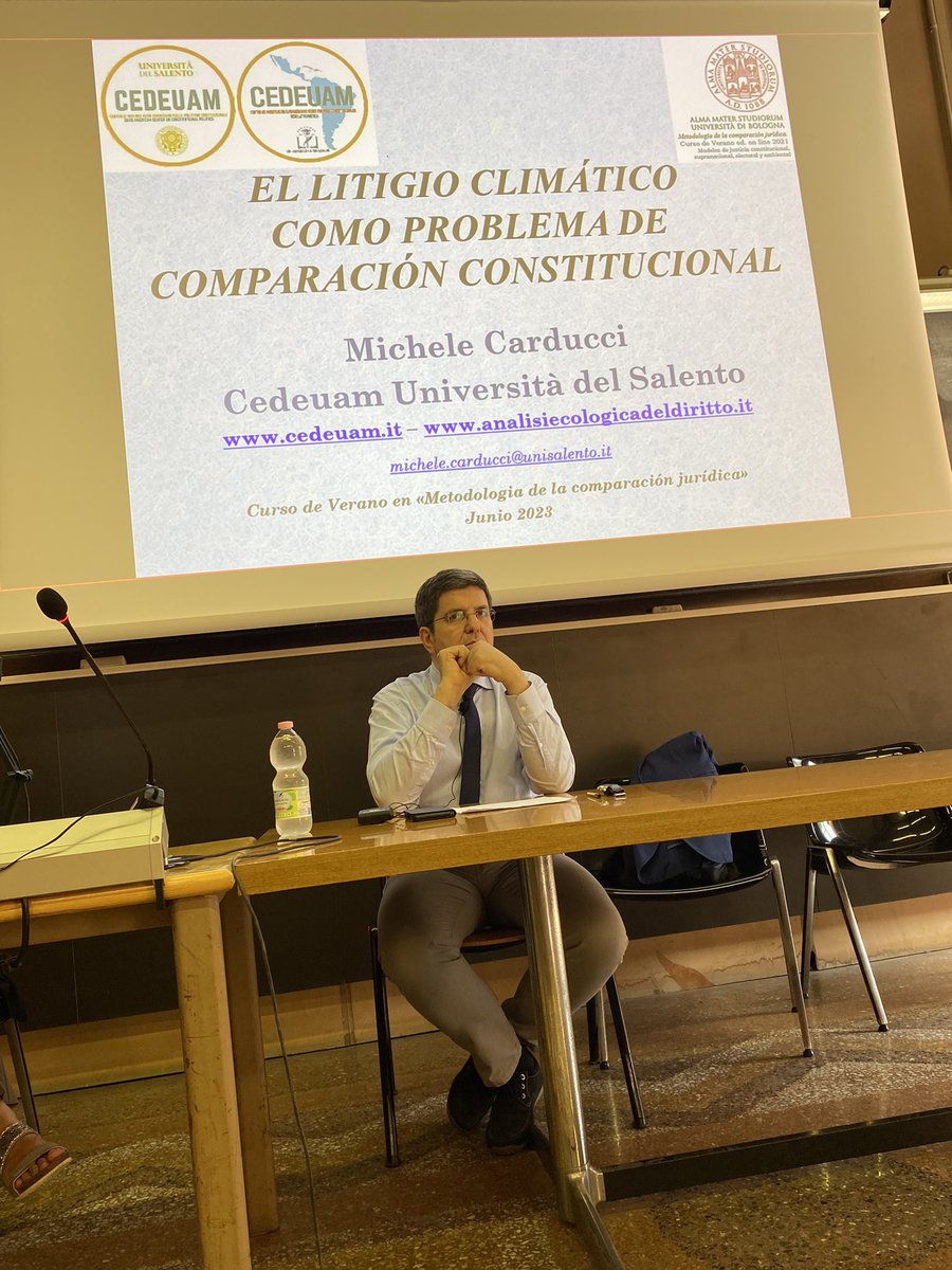 En el marco de la X edición de la Summer School sobre “Metodología de la comparación jurídica”, de la Università di Bologna, el Prof. Michelle Carducci abordó sobre el litigio climático desde la comparación constitucional.
<a href="/Unibo/">Università di Bologna</a> <a href="/unisalento/">UniSalento</a> <a href="/UdeLaHabana/">Universidad de La Habana</a>