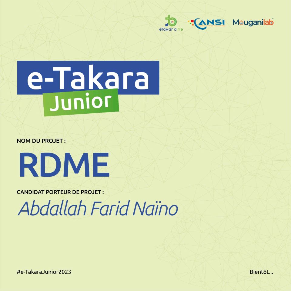 eTakaraJunior's tweet photo. #FlashbackETakaraJunior

Abdallah Farid Naino envisage de créer un robot doté d’intelligence artificielle avec son projet RDME pour faciliter l’apprentissage aux enfants  en difficulté.

Bientot E-Takara Junior 2023 https://t.co/l4TVVJHjTy