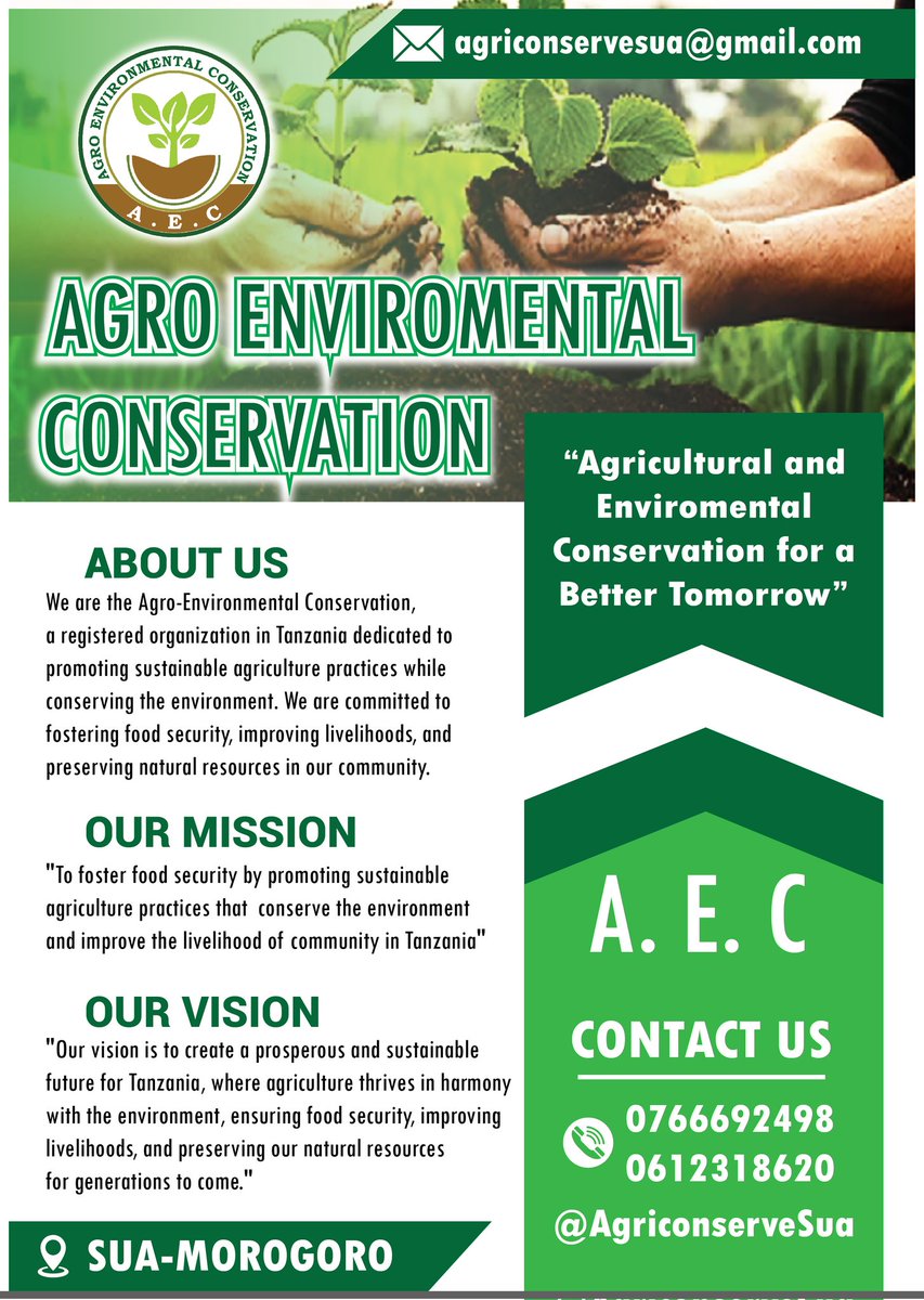 AgriconserveSua's tweet photo. Kilimo na utunzaji wa mazingira ili kupunguza athari za mabadiliko ya tabia ya nchi ✊🏾🌱🌍

#ClimateAction #SDG13 #KilimoTips #EnviromentalConservation https://t.co/2WRpmX16jJ