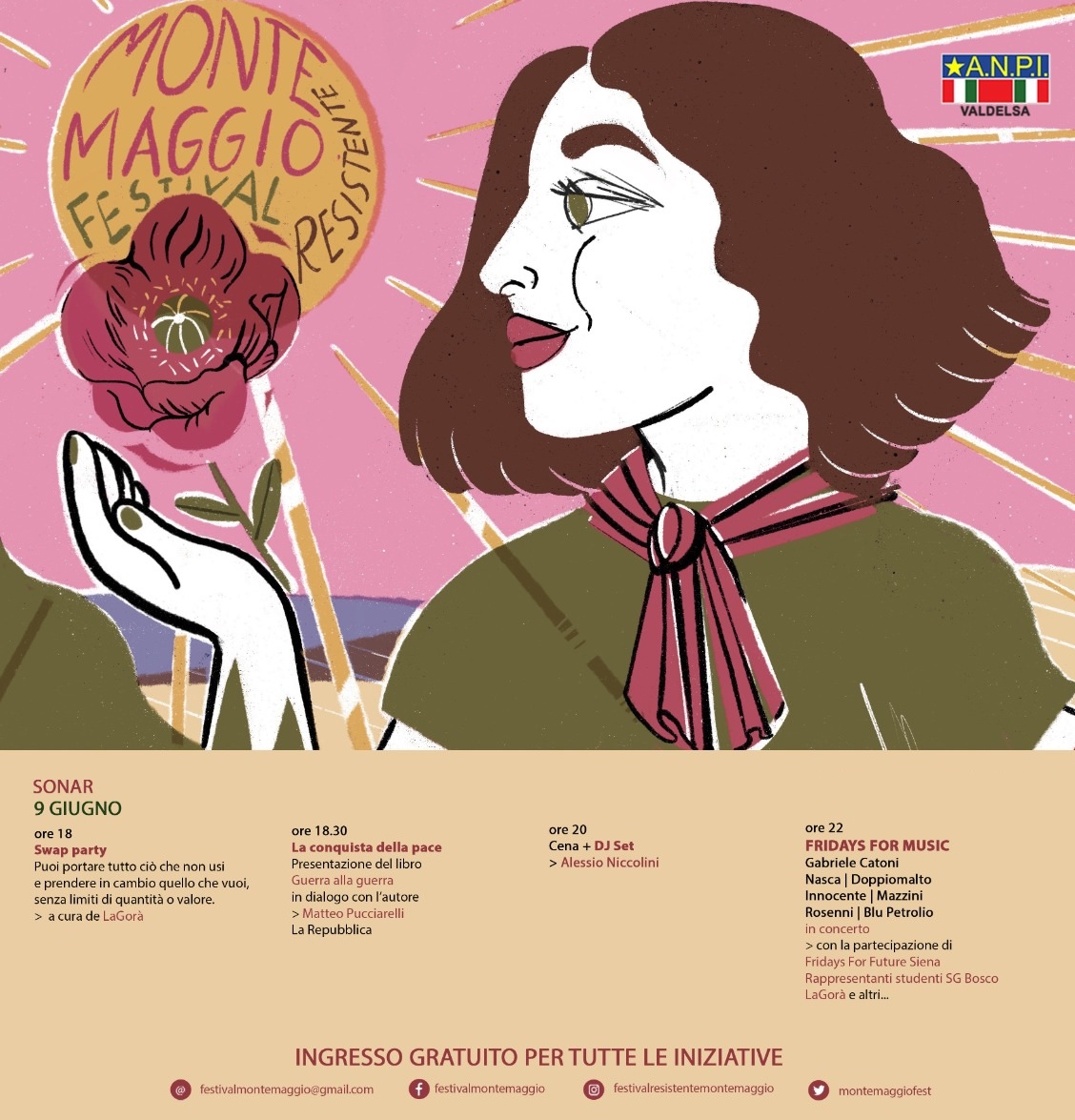 È un giorno bellissimo, comincia il  <a href="/montemaggiofest/">Festival Montemaggio</a> 😍✊

Ecco il programma di oggi venerdì 9 giugno