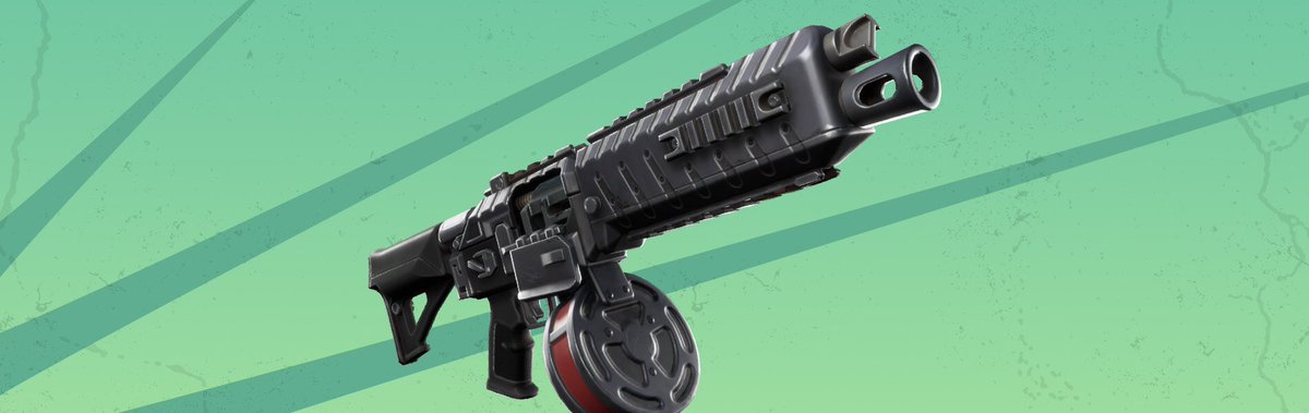 FortniteBR's tweet photo. The Drum Shotgun (including a Mythic version) and Combat SMG have been unvaulted! #FortniteWILDS