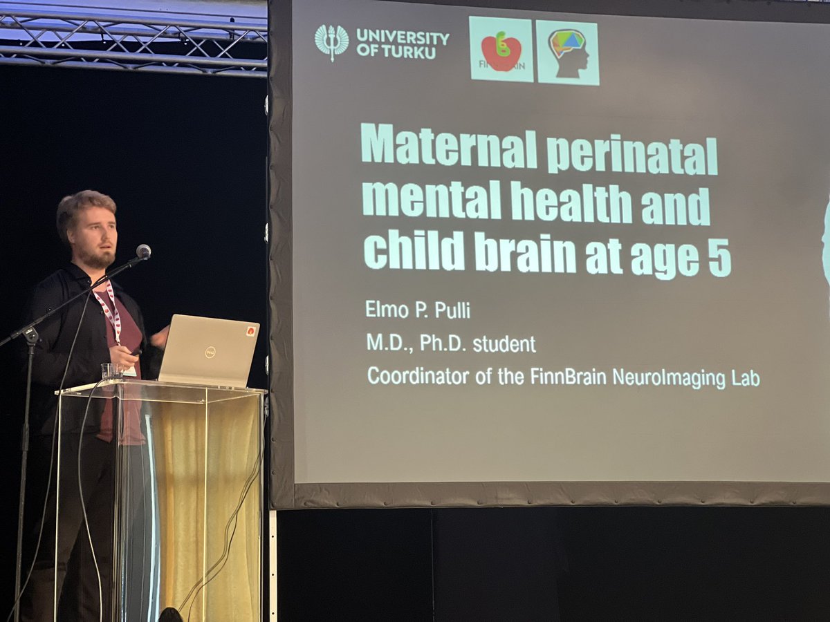 Interesting presentation by @ElmoPPulli about his research results on maternal perinatal mental health and child brain @PrenatalStress