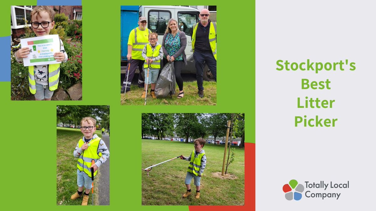 Stop the press. We have found the best litter picker in Stockport. Six year old Harvey picks litter not only on his way to and from school every day, but he’s even given talks to three classes in his school about his litter picking passion!