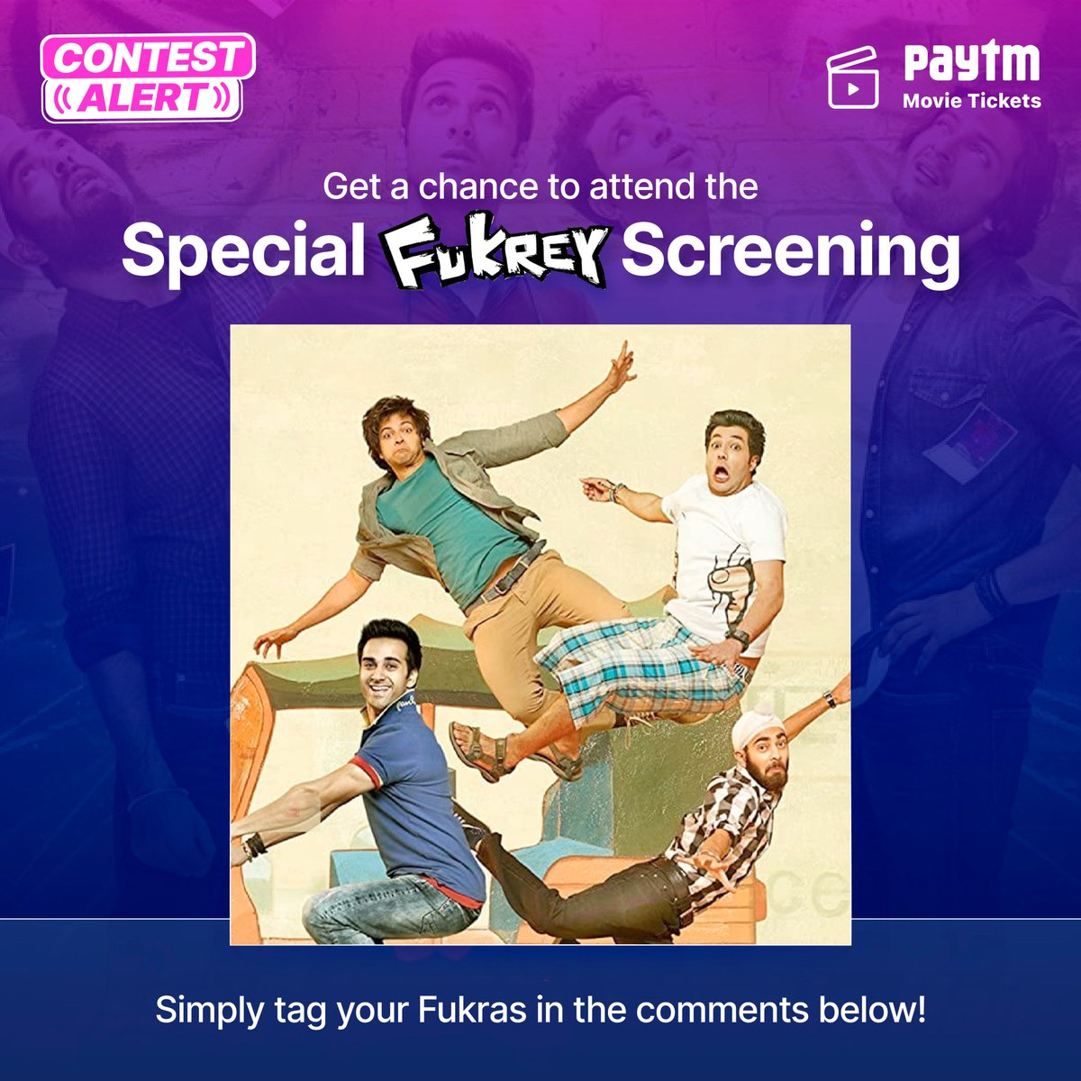 #ContestAlert ⚠️

The iconic #Fukrey completes 10 years next week and here's your chance to attend a special screening for it in Mumbai!

Simply follow us, RT this post & tag your Fukras in the comments below! 👇

P.S. - Do mention your city too.

@excelmovies #10YearsOfFukrey