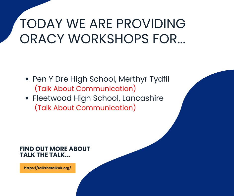 Our workshops today! 

@1Penydre 
@Fleetwood_High 
#oracy #communication #publicspeaking #talkthetalkuk #talkthetalk