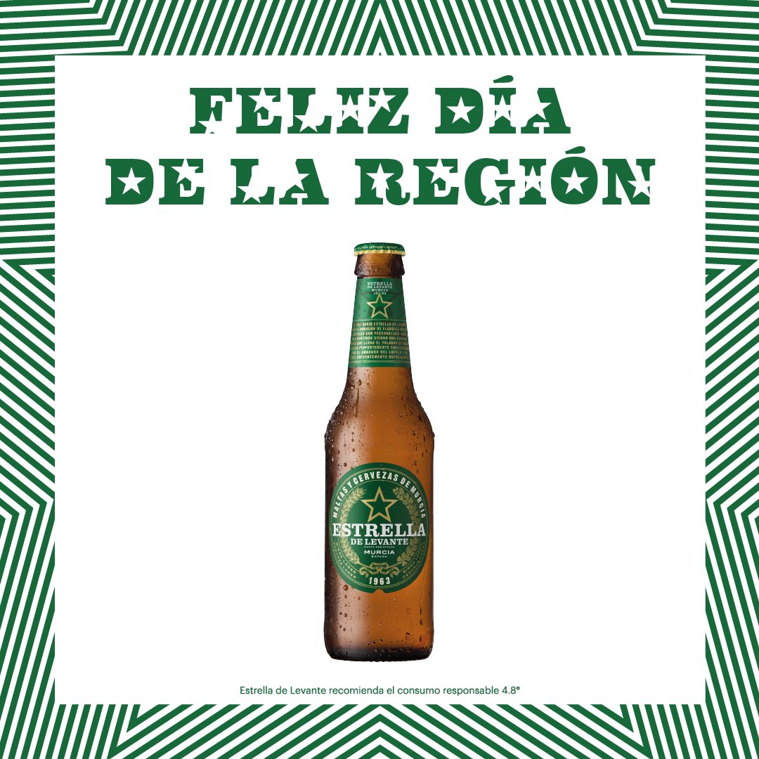 Hoy celebramos que vivimos en la mejor Región del mundo 💚

Cada rincón de nuestra tierra esconde algo diferente y especial, pero todos tienen en común que siempre encontrarás una Estrella de Levante con la que brindar 🍻

¡Feliz Día de la Región de Murcia!