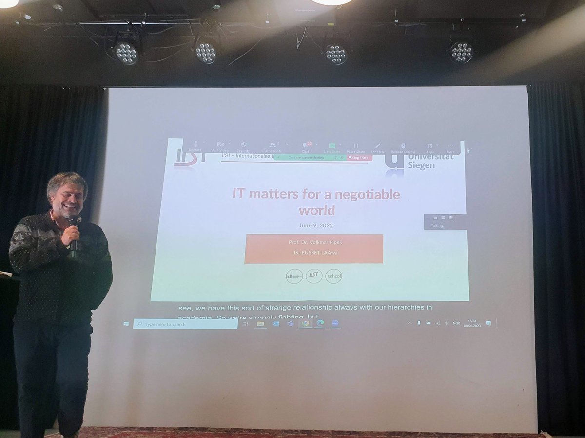 ECSCW's tweet image. Congratulations to @volkmarpipek for receiving the 2023 IISI-EUUSET Lifetime Achievement Award at #ECSCW2023. We enjoyed Volkmar&apos;s speech, giving a glimpse of his motivation and research trajectory.  🏆