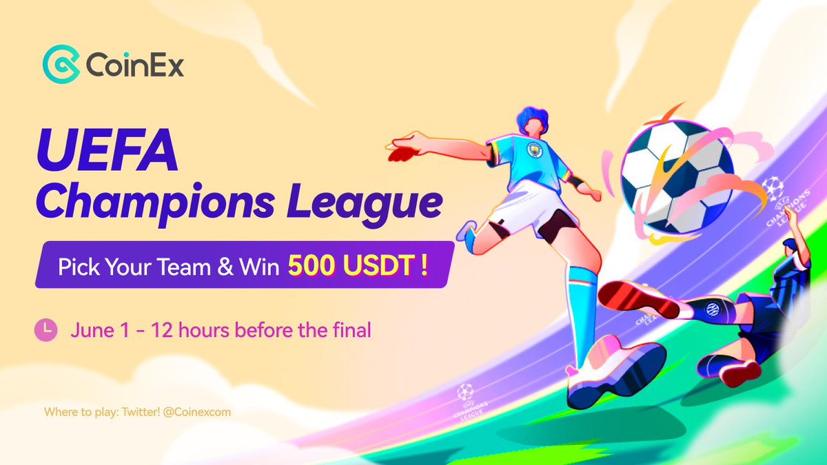 Guess the UEFA Final's Champion Team and Win 500 USDT! Which Side Are You On? 🏆

1. Comment below & tag the champ team 📣
2. Follow us, retweet this post, and tag 3 friends (they'd better be supporting the same team!) 😄

GAME ON! 🎉 Make sure to stock up on your popcorn! 🍿