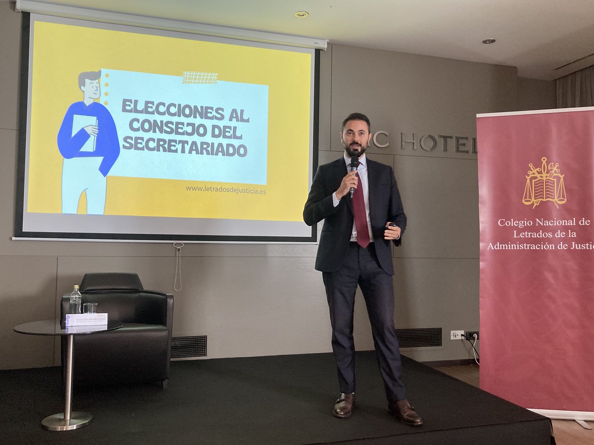 coseju's tweet image. Comienza la segunda jornada de ponencias del #CongresoCNLAJ con Alejandro Asensio y la presentación de la candidatura al #CONSEC
