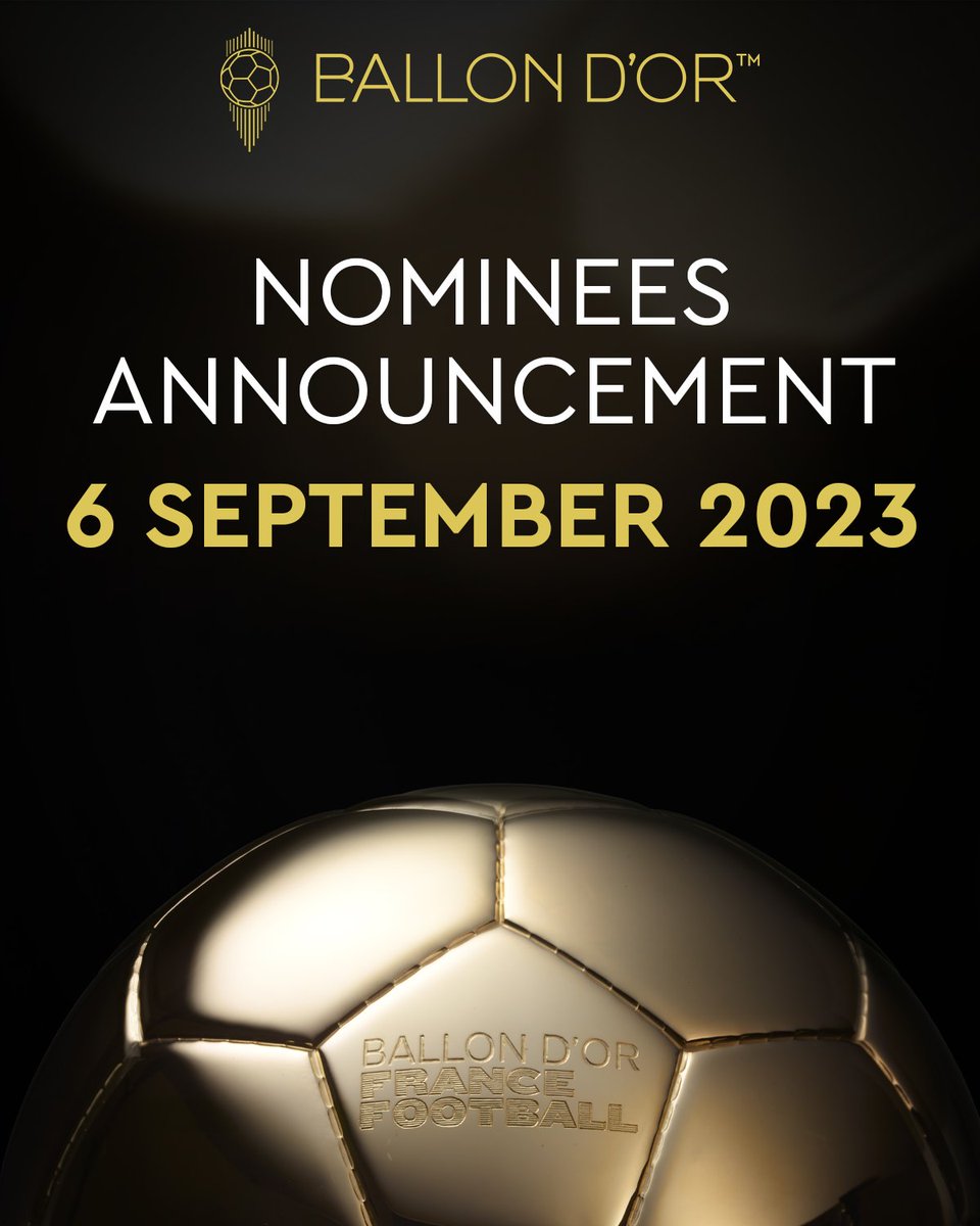 See you in september! 🌕👀

Men's Ballon d'Or: 3⃣0⃣ nominees
Women's Ballon d'Or: 2⃣0⃣ nominees
Yachine Trophy: 🔟 nominees
Kopa Trophy: 🔟 nominees
#ballondor