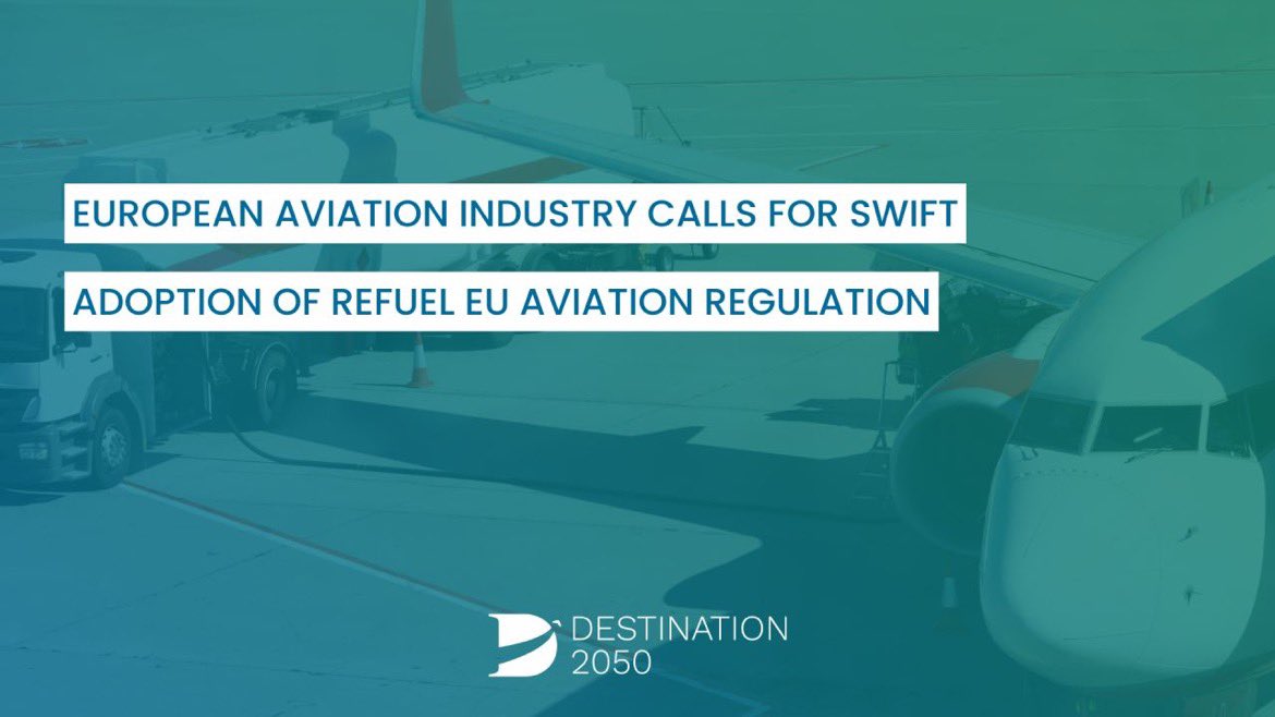 CANSONews's tweet photo. Along with our #Destination2050 partners, we are reconfirming our support for the #ReFuelEU Aviation Regulation.
Let’s begin making Europe a leader in SAF production worldwide ✈️🌿🌎
Read our joint press release here:
https://t.co/FT7V6Dawkz
@CANSOEurope https://t.co/j6NuuPtSSW