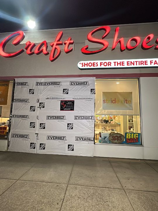 Car vs Building board up.