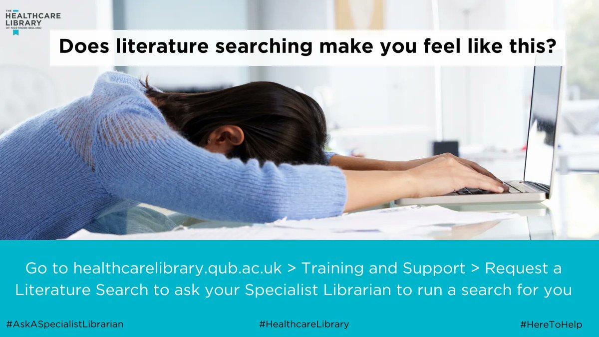 The Healthcare Library's Specialist and Branch Librarians are able to run literature searches for HSC staff. Just complete the online search request form at: response.questback.com/queensuniversi… 

<a href="/NHSCTrust/">Northern Trust</a> <a href="/SouthernHSCT/">Southern Trust</a> <a href="/WesternHSCTrust/">Western Trust</a> <a href="/setrust/">South Eastern Trust</a> <a href="/BelfastTrust/">Belfast Trust</a> <a href="/HSC_NI/">Health and Social Care Northern Ireland</a> <a href="/_NIMDTA/">NIMDTA</a> <a href="/HSC_NI/">Health and Social Care Northern Ireland</a>