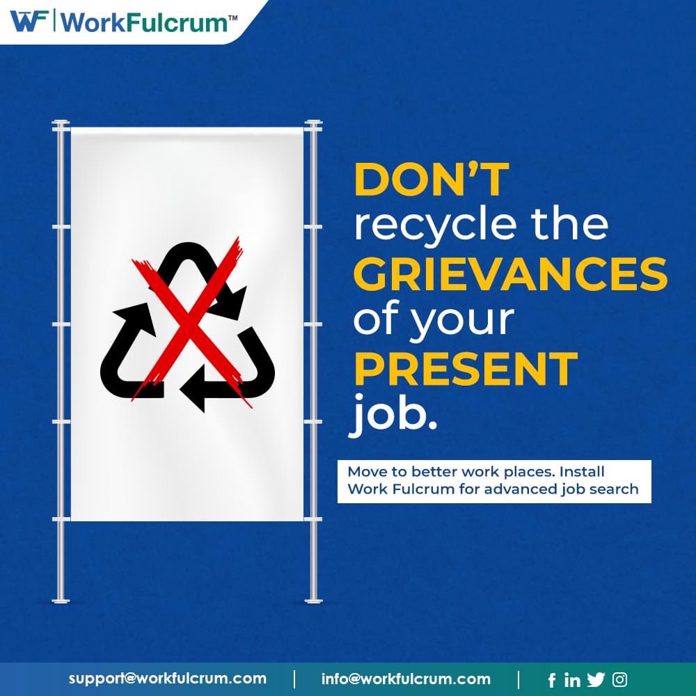 workfulcrum's tweet photo. There is no point in grieving continuously about the woes you are facing in your current organisation. Stay positive, apply on Work Fulcrum, and be ready to welcome new opportunities.
.
Click here to create your Work Fulcrum profile https://t.co/cyxfkh5tlh .
.
#freelancer https://t.co/Wubil2a8IH