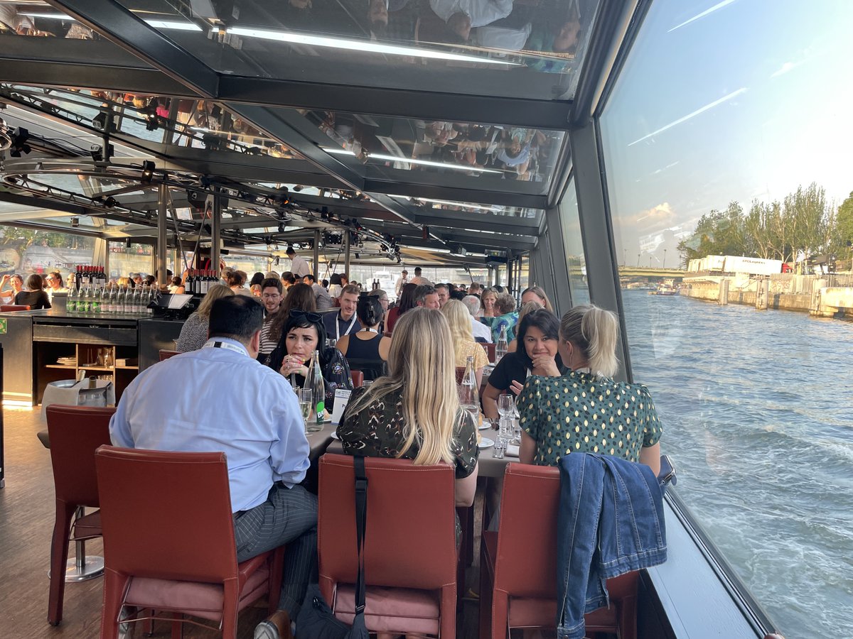 CellPressEvents's tweet photo. Enjoying the beautiful Parisian architecture on a fabulous Meet the Speakers dinner cruise on the seine at the #CSInfectionMicrobiome Cell Symposia https://t.co/jEY0PcG5OR