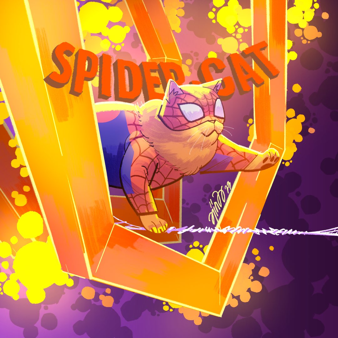 🕸🕷🐱 #spidercat #AcrossTheSpiderVerse