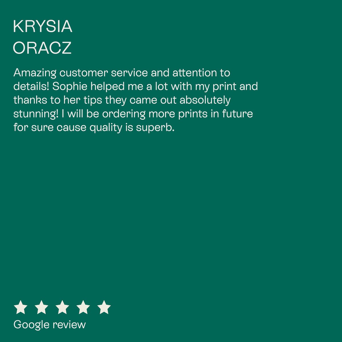 We're always so chuffed when one of our amazing team members gets a shout out 📣 Thanks Krysia for this wonderful review 💕
