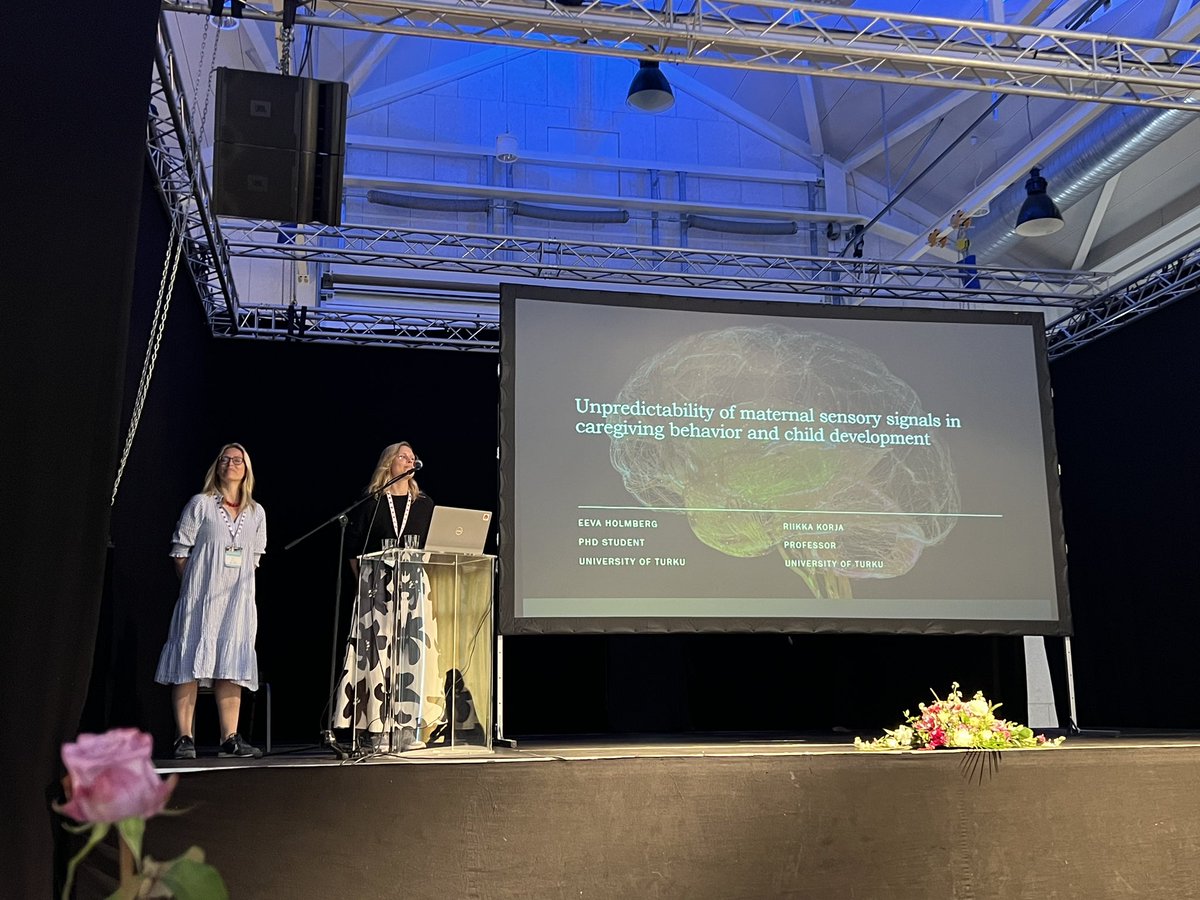 Prenatal Stress Congress 2023 (@prenatalstress) on Twitter photo Riikka Korja & Eeva Holmberg delivering an interesting presentation about predictability in mother child interaction. Riikka Korja & Eeva Holmberg delivering an interesting presentation about predictability in mother child interaction.
