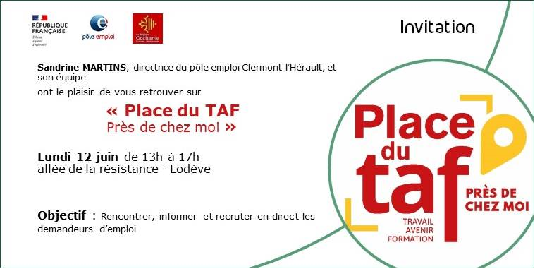 Retrouvez l'#ADMR de l'Hérault lundi 12 juin au Salon Taf de #Lodève !

👉de 13h à 17h
👉allée de la résistance à Lodève

#recrutement #serviceàlapersonne #taf #Occitanie
