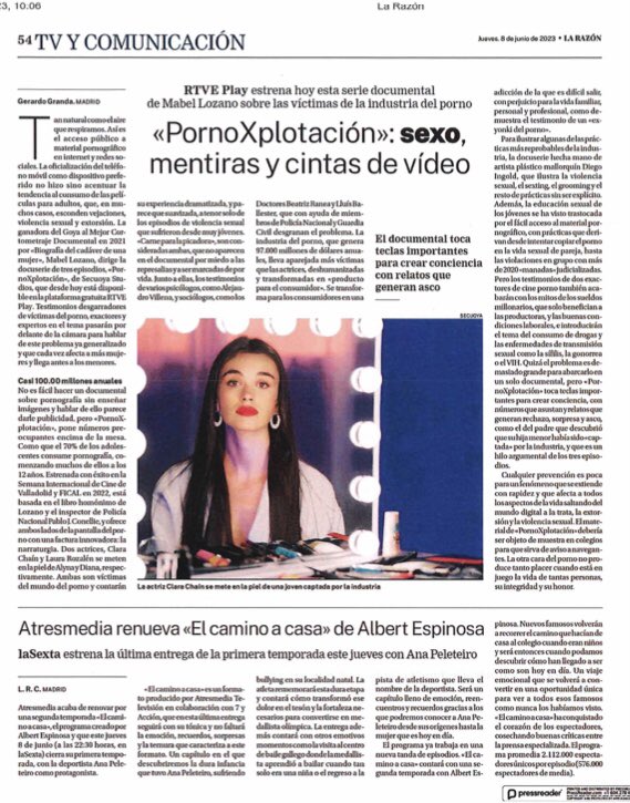 Sobre PornoXplotacion
Ya disponibles los tres capitulos en <a href="/rtveplay/">RTVE Play</a> 
Descárgate la aplicación completamente gratis.