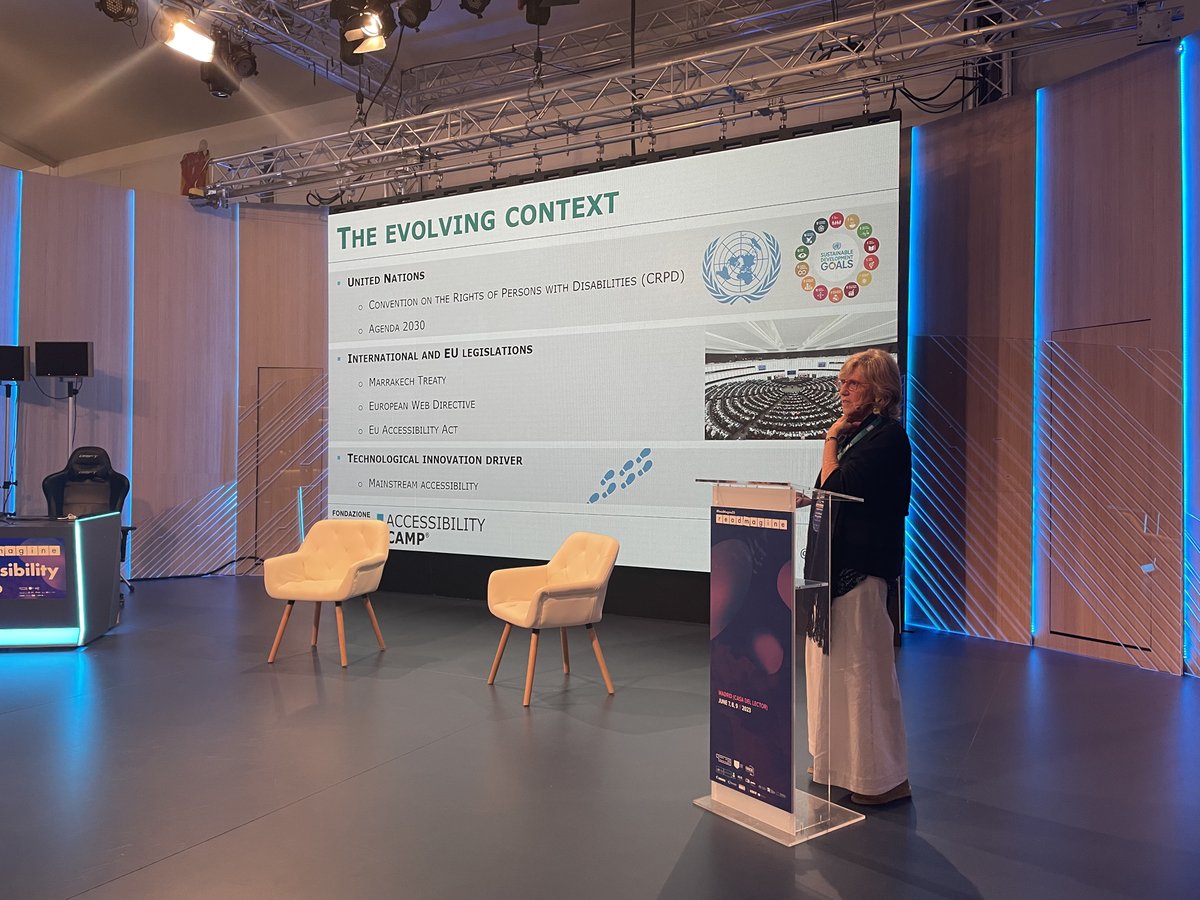Fundación GSR (@fundaciongsr) on Twitter photo Cristina Mussinelli, Secretary General at
<a href="/FondazioneLIA/">Fondazione LIA</a>, follows up with the conference "Mirror, mirror: what’s going to happen in the accessibility world?", giving us a full picture of the topic. #Readmagine23 Cristina Mussinelli, Secretary General at
<a href="/FondazioneLIA/">Fondazione LIA</a>, follows up with the conference "Mirror, mirror: what’s going to happen in the accessibility world?", giving us a full picture of the topic. #Readmagine23