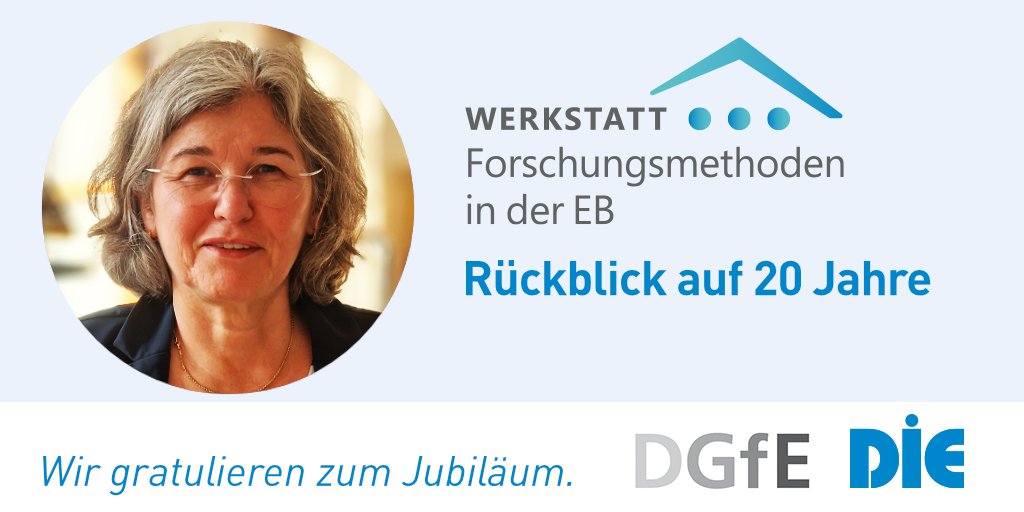 🎇#20Jahre „Werkstatt Forschungsmethoden in der #Erwachsenenbildung“: Das Gründungsteam berichtet im Video über die Anfänge und den Zweck des Treffens und gibt jungen Forschenden Tipps für die Zukunft 🎤 bit.ly/3N15VlS @DGfE_eV 
#Forschung #Weiterbildung