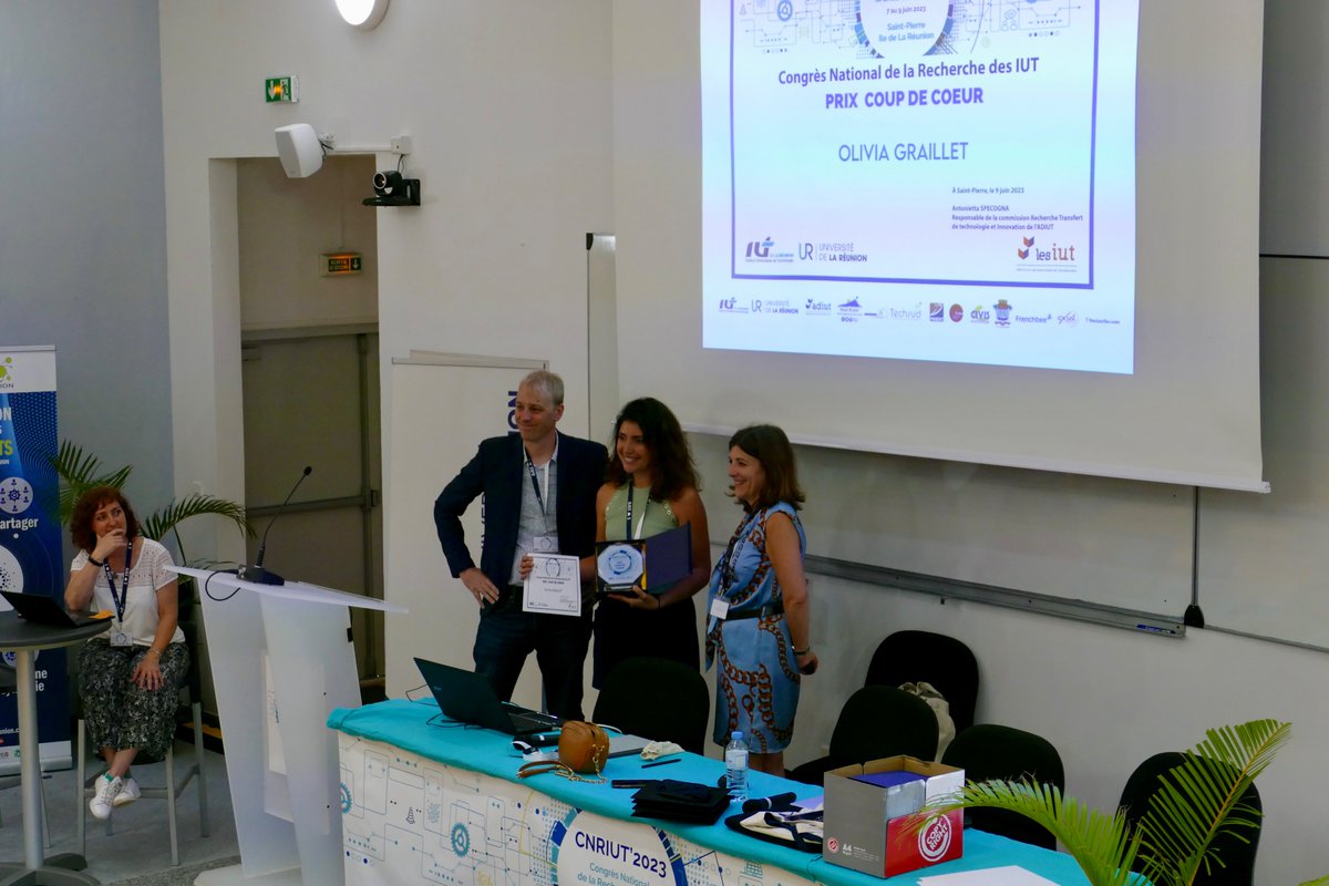 #CNRIUT2023

🏆 Après 3 jours d'ateliers et de conférences, le #CNRIUT se termine en récompensant les meilleurs communications et posters présentés

👏 Merci à l'IUT de La Réunion pour l'organisation de l'édition 2023 !