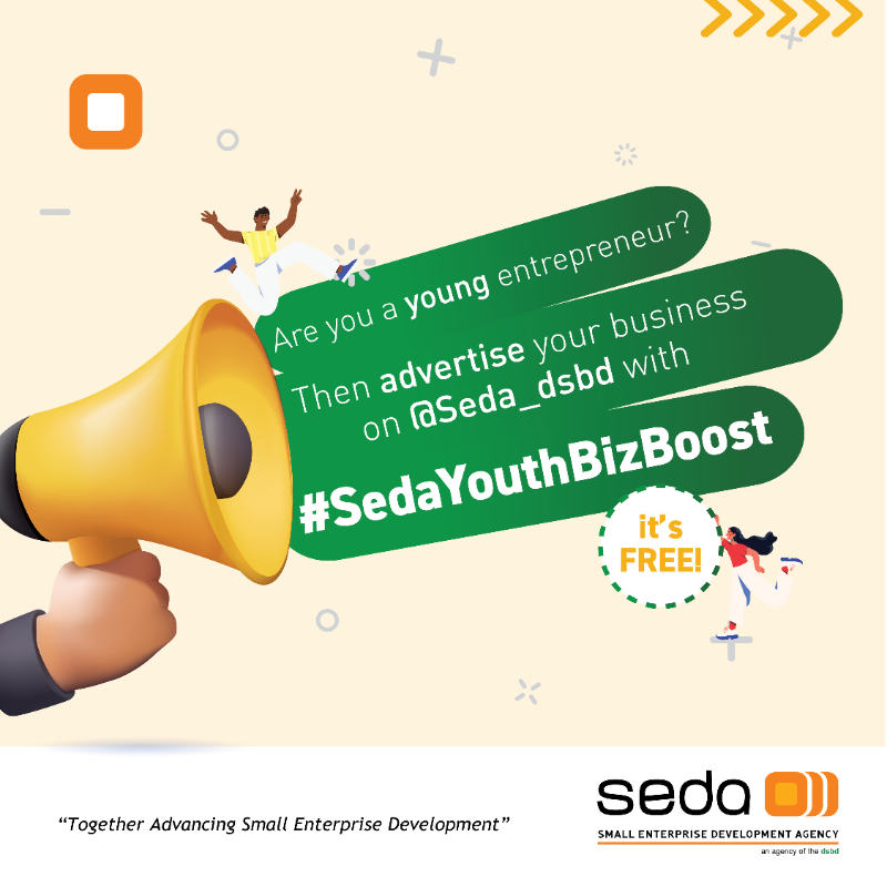 sedfa_dsbd's tweet photo. You have until Thursday, 15 June to be part of #SedaYouthBizBoost. Just record a one-minute-long video about your business and we will retweet it on our page.