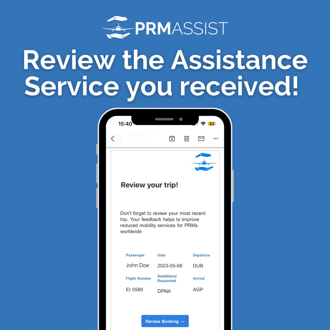 Good morning 👋 Have you feedback you would like to pass to the airport regarding the assistance service you received? ✈️ Don't forget to review your trip in the PRM Assist app to make sure your feedback is heard! #AirportAssistance #AccessibleTravel