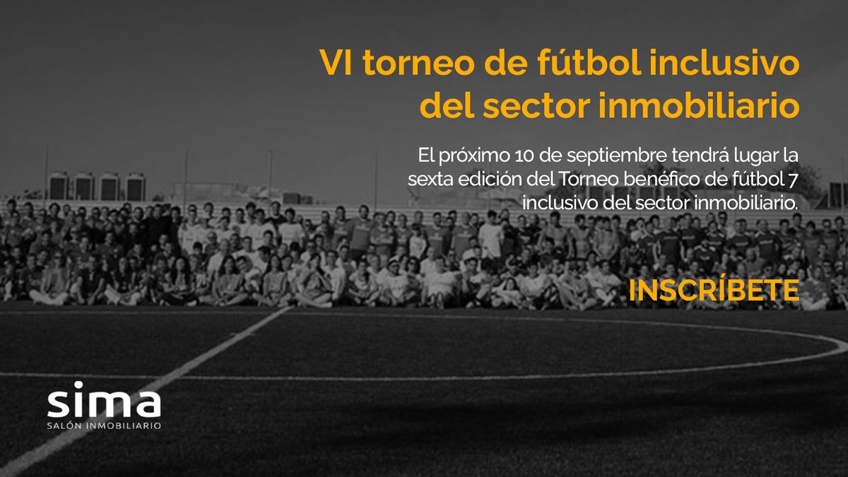 ⚽ ¿Aún no te has apuntado al Torneo Benéfico de Fútbol 7 inclusivo del sector inmobiliario? Los fondos recaudados se destinarán a promover el deporte y los hábitos de vida saludable entre las personas con discapacidad intelectual.