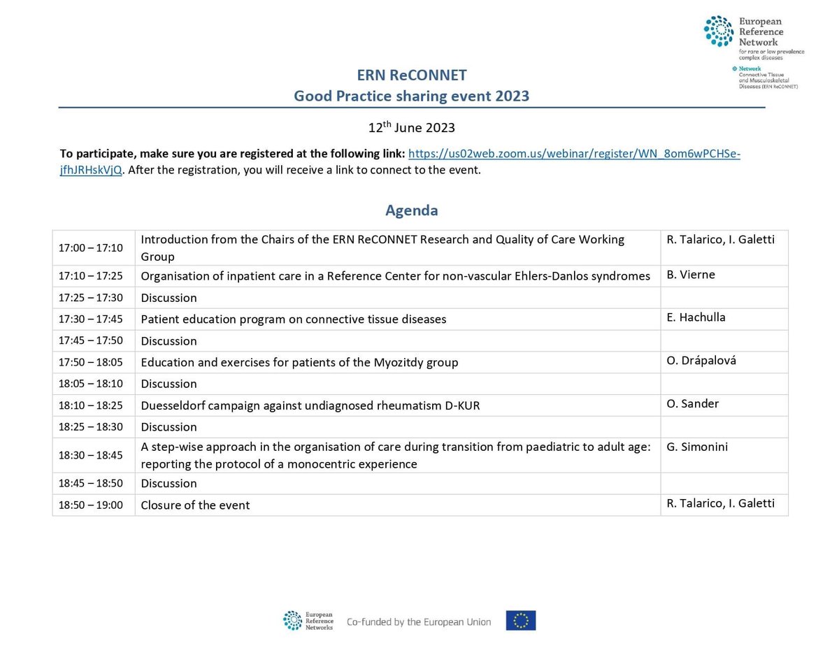Register now to the @ern_reconnet Good Practice Sharing Initiative that will take place on 12th June 17 CET. 👉Make sure you are registered at this link : bit.ly/3Mxvv3a Programme below 👇
