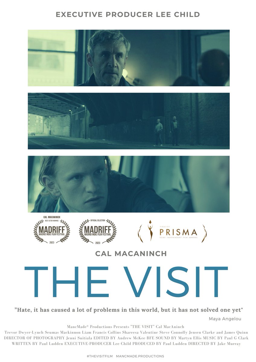 Great stuff to see #TheVisitFilm chosen as one of the 19 nominations for 'Best Short Film' at PRISMA, Rome Independent Film Awards (out of the 90 which were long-listed as Monthly Picks from ALL the entries)

Good luck to everyone nominated x

#ShortFilm #Film #Manchester