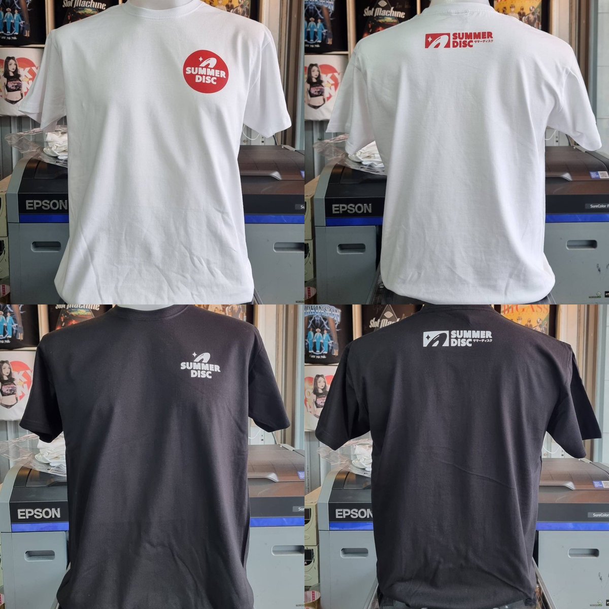 Summer_Disc's tweet photo. Summer Disc - New T Shirt Collection 2023 
"Shachou Edition - 社長エディション"

: 400 THB / Unit 
1.White T- Shirt + Red  logo
2. Black T-Shirt + White logo

Available at #CATTSHIRT 1-2 July 2023 at Queen Sirikit National Convention Center 
#SummerDisc #CatRadio https://t.co/ke9VxGIB37