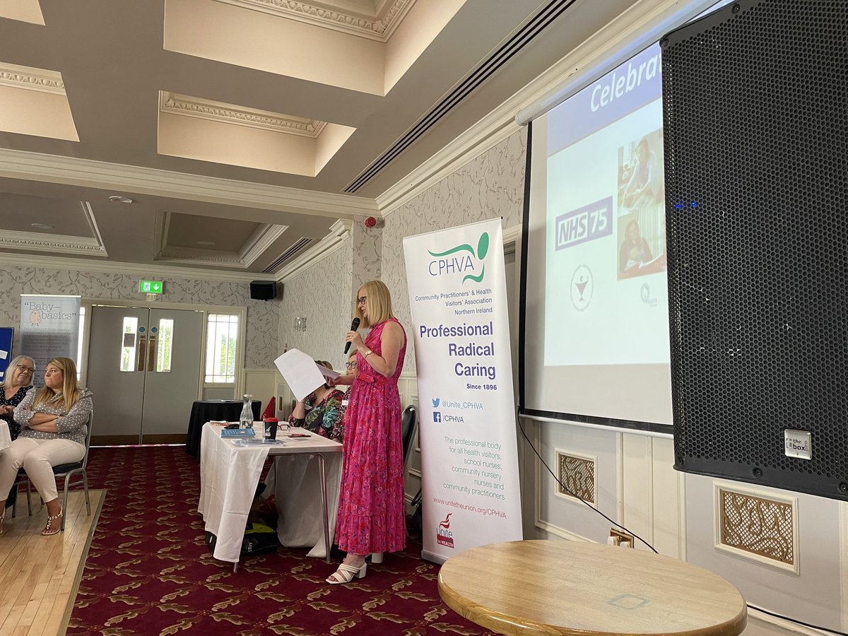 Powerful gathering of Unites Community Practitioners &amp; Health Visitors members in Toombridge today, these workers hold a powerful mandate for action, they demand decent pay and respect ✊ <a href="/UniteunionNI/">Unite the Union NI</a> #unitecphvani23
