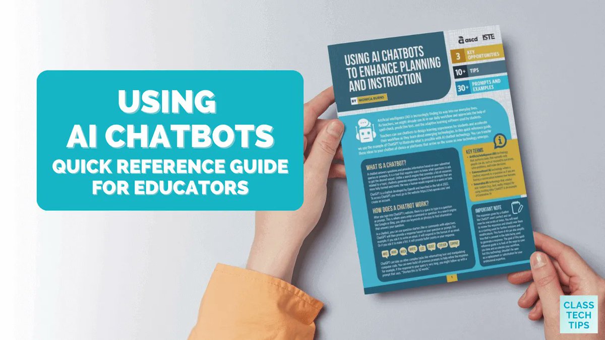 Using AI Chatbots to Enhance Planning and Instruction – Quick Reference Guide 

buff.ly/42kW5kC