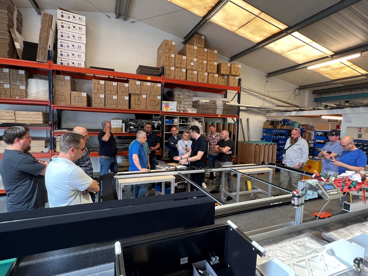 Our projection screens are manufactured at our dedicated production facility in North Yorkshire. Our dealers like to visit and see their screen being crafted with meticulous precision and care and everyone leaves as a loyal DT customer!
#DT #factory #visit #madeinbritain