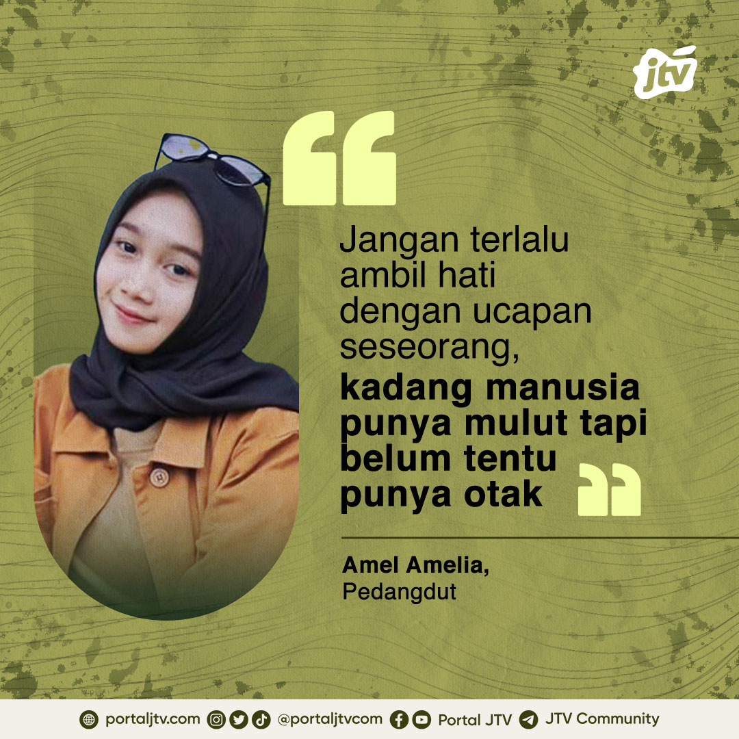 Walau lulus SMK sebulan yang lalu, karir Amel Amelia di dunia dangdut terus melejit. Remaja asal Banyuwangi itu sering tampil dari panggung ke panggung bersama teman-temannya di grup musik ‘Ambyar Genk’. 

#quotesJTV