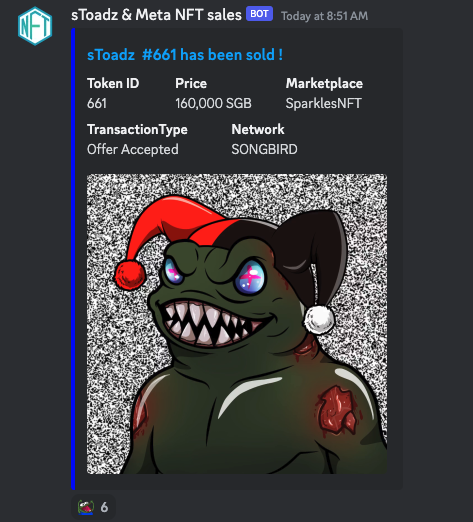 xToadz's tweet photo. 🐸 New 160k $SGB sale for one of the rare Harley Quinn hats!!! 💰💰

🐸 Over 2.2M in Total Sales for the last 7 days!!! 
#sToadz #Songbird #Flare #LFG https://t.co/RNtkbcCylW