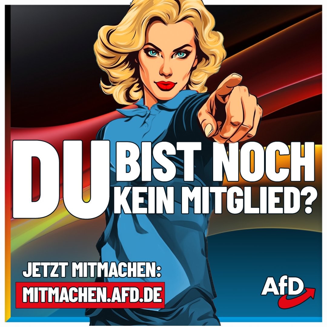 Die Bürger wollen den politischen Wechsel, bereits 20% würden der #AfD ihre Stimme geben. Damit uns dieser Wechsel gelingt, brauchen wir Deine Unterstützung. Retweete den Post oder werde einfach gleich selbst Mitglied: mitmachen.afd.de. Wir freuen uns auf Dich! #JetztAfD