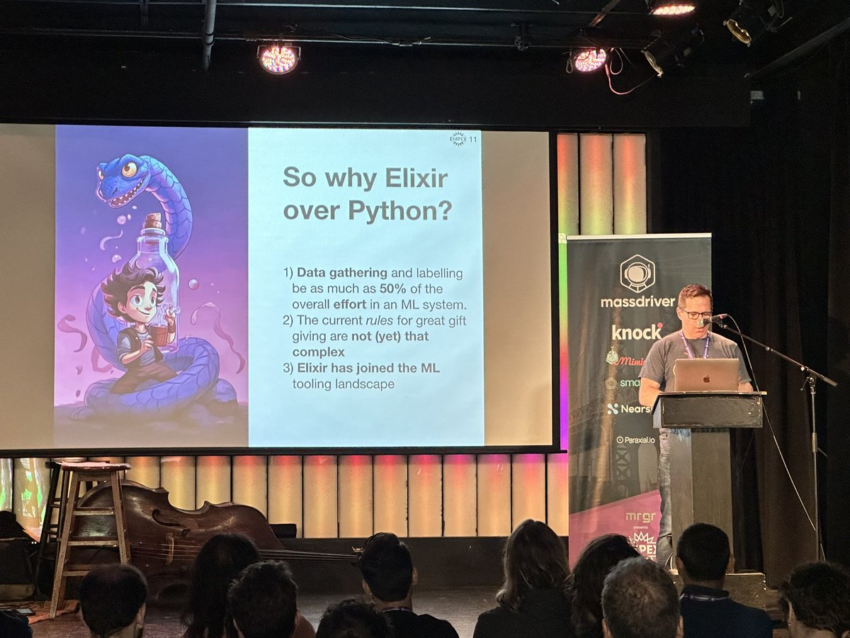 So why @elixirlang over Python for ML? - @a4word #empex2023