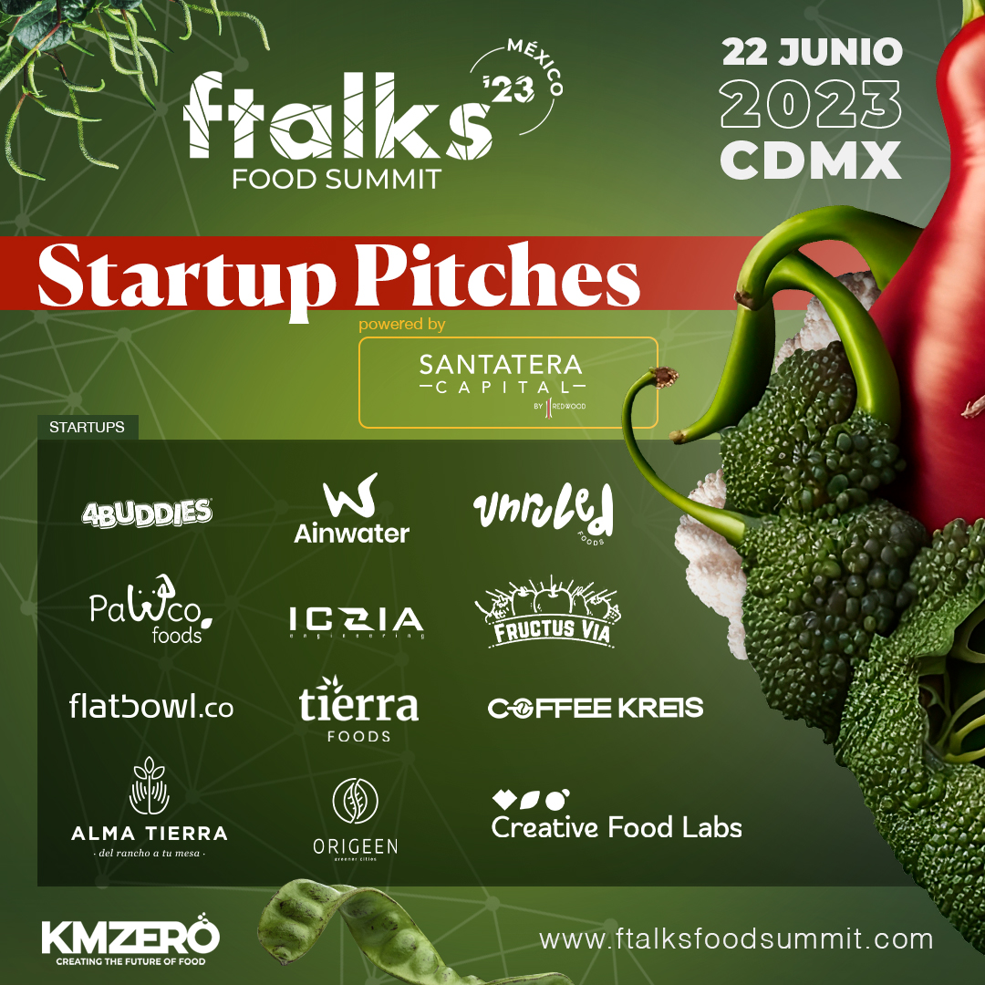 📣¡Anunciamos las #startups seleccionadas para los #ftalks Food Summit LATAM Startup Awards 2023!
👉Buscamos la mejor en #SOSTENIBILIDAD y en #INNOVACIÓN 
🎟Consigue tu entrada:lnkd.in/d7YCsder
🛑startup 50% de dto: mroca@kmzerohub.com
¡Gracias a <a href="/Santatera_C/">Santatera Capital</a> por su apoyo!
