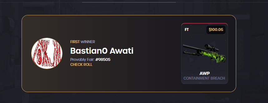 Congrats to winner , He just Deposited 2$ And won it 100$ , Thanks to join my giveaway myman 🤝

•We have new Giveaway: 

•key-drop.com/giveaways/user…

💥 Good luck to Everyone 💥

#freeskins #csgoskinsgiveaway #csgoskinsfree #giveaway #KeyDrop  #csgocases #csgocase #csgocommunity…