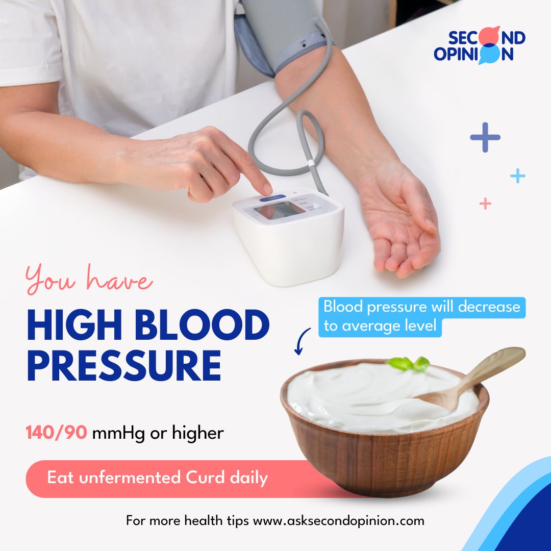 Follow these simple step to control your BP
.
Follow us for health tips
.
#bloodpressure #bloodpressurecontrol #curd #controlyourself #highbp #healthtips #tipsoftheday #livehealthy #followus #knowmore #KnowTheFacts #knowledgeispower #specialist #onlineconsultation #secondopinion