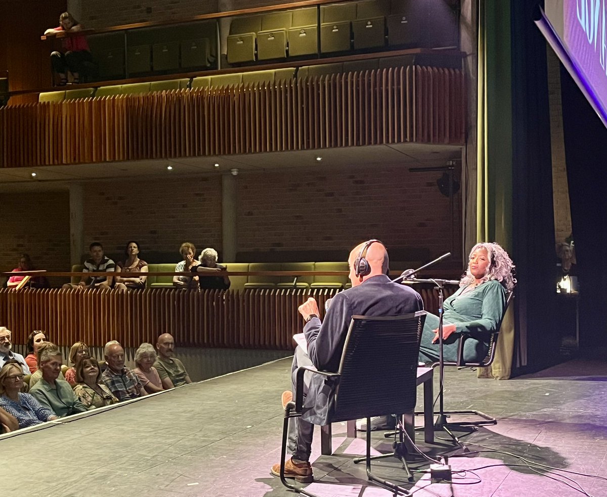 LucyT_journo's tweet photo. We’re on! @aimafidon talks about her childhood love of maths and tech, and her work today @Stemettes encouraging girls to embrace STEM subjects - with @jimalkhalili at @cheltfestivals #cheltscifest @CheltSciFest #thelifescientific https://t.co/eUKGJWY6XR