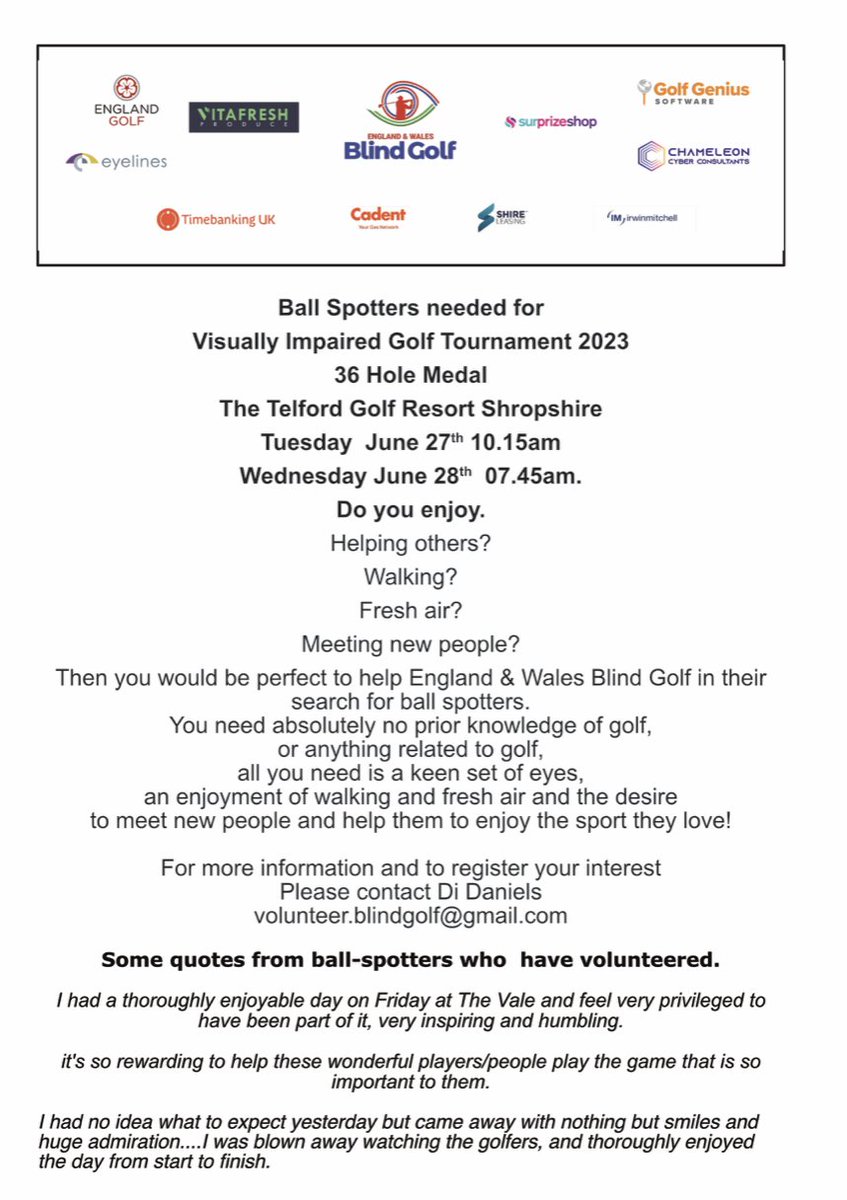 England and Wales Blind Golf tweet media